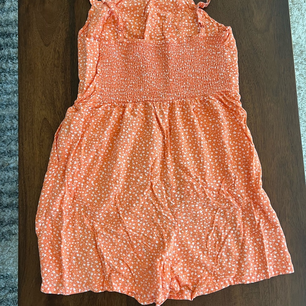 Old Navy Orange and White One Piece Romper - Picture 2 of 3